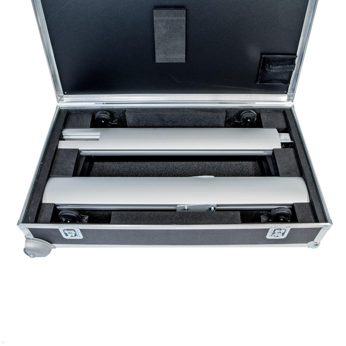 SMS Messekit Set mobiler Monitor Standfuß FH MT 2000 EU silber + Transportcase plug & present