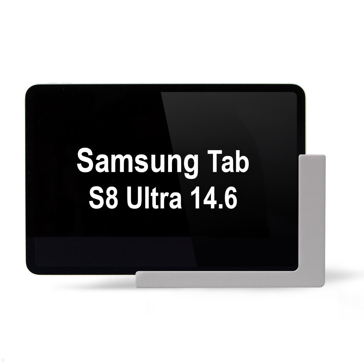 TabLines TWP022S Wandhalterung für Samsung Tab S8 Ultra 14.6, silber