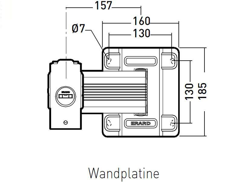 Erard CLIFF 200TW90 bewegliche Monitor Wandhalterung Tiefe