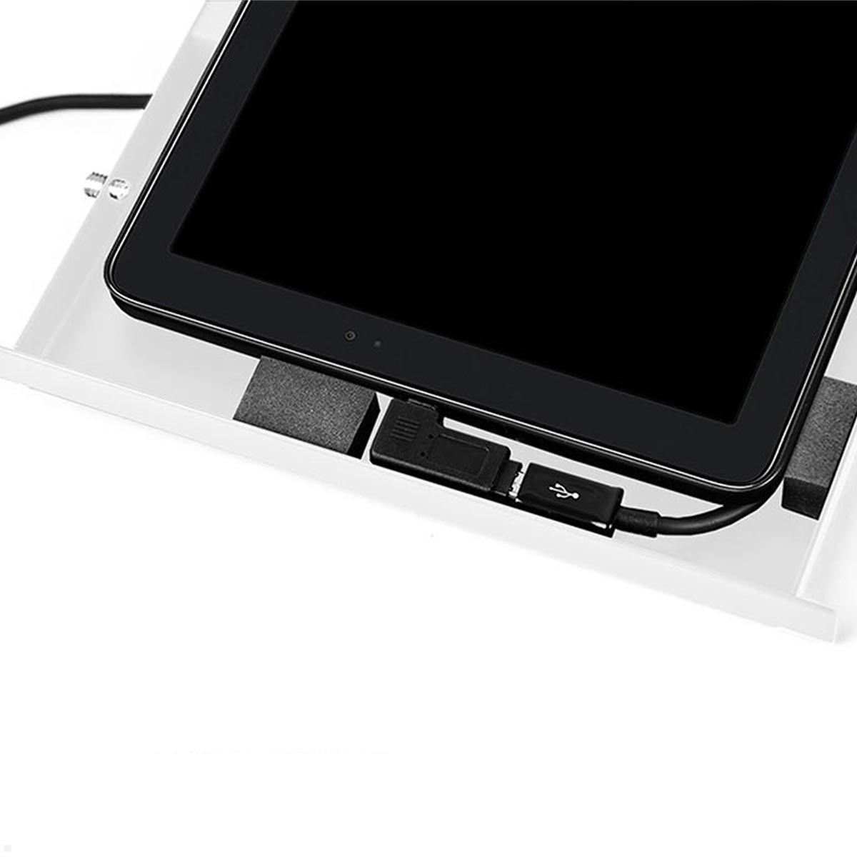 TabLines TSG107W Tablet Schutzgehäuse für Microsoft Surface Pro 10, weiß Detail Kabelführung