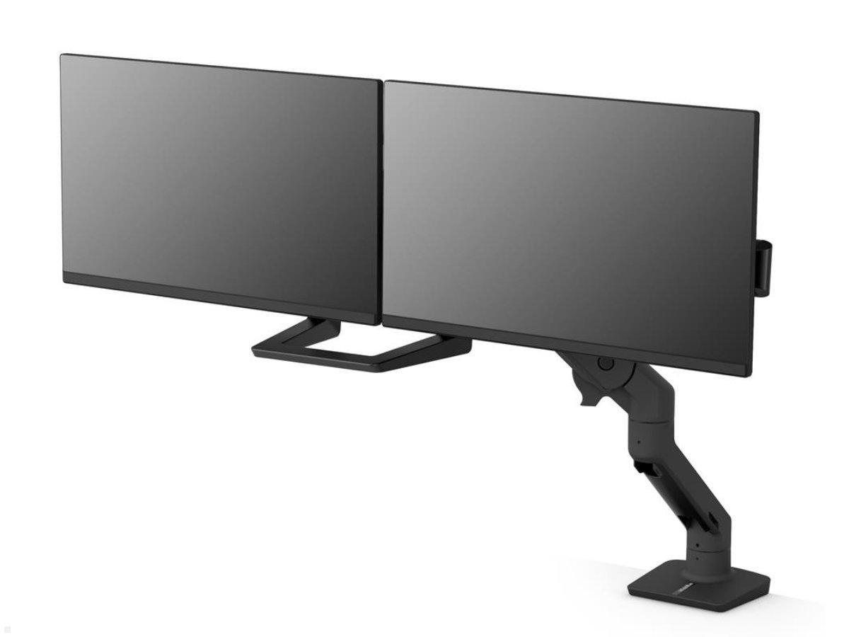 Ergotron HX Arm Dual Monitor Tischhalterung, schwarz (45-476-224), Frontansicht