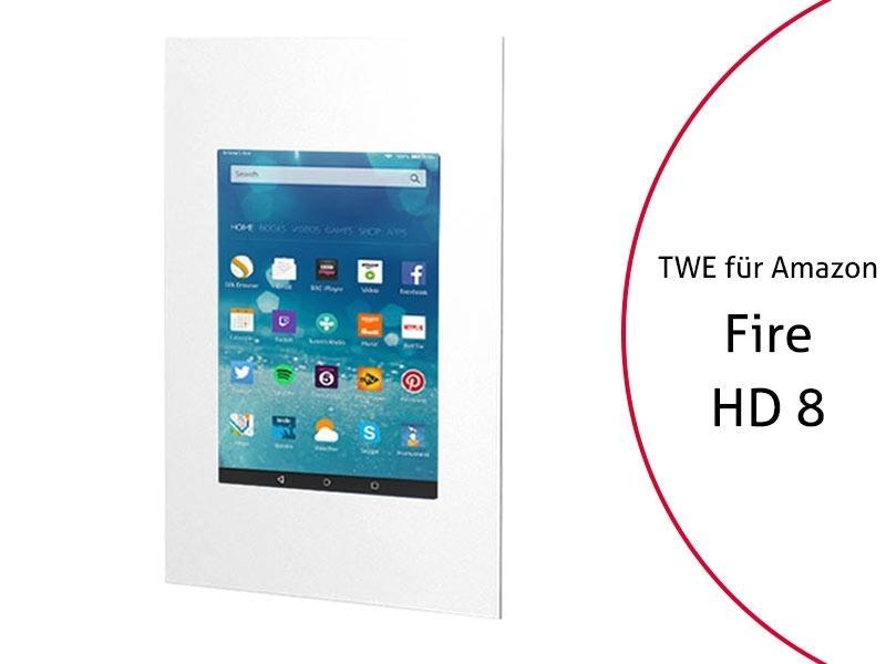 TabLines TWE060W Tablet Wandeinbau für Amazon fire HD 8 (2017), weiß