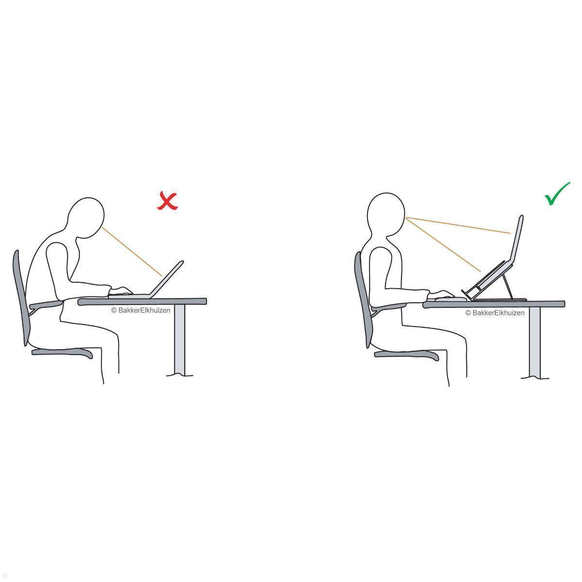 BakkerElkhuizen Laptopständer UltraStand Universal, höhenverstellbar (BNEUSUDG) Ergonomie am Arbeitsplatz