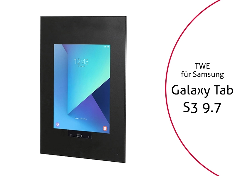 TabLines TWE039B Tablet Wandeinbau für Samsung Tab S3 9.7 HB, schwarz