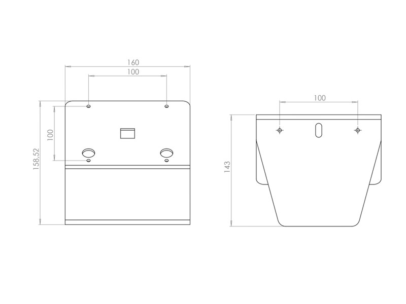 TabLines TTH002B Tablet Tischhalterung drawing