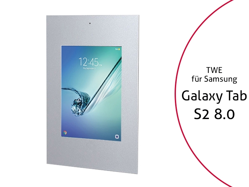 TabLines TWE016S Tablet Wandeinbau für Samsung Tab S2 8.0 DS, silber