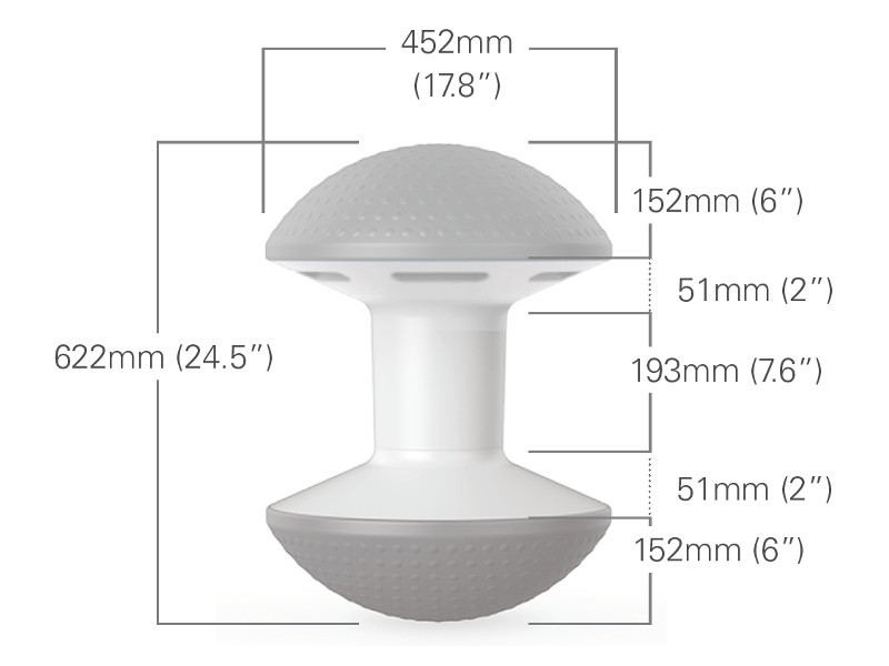 Humanscale Ballo B10GW Sitzball Bürostuhl Maße