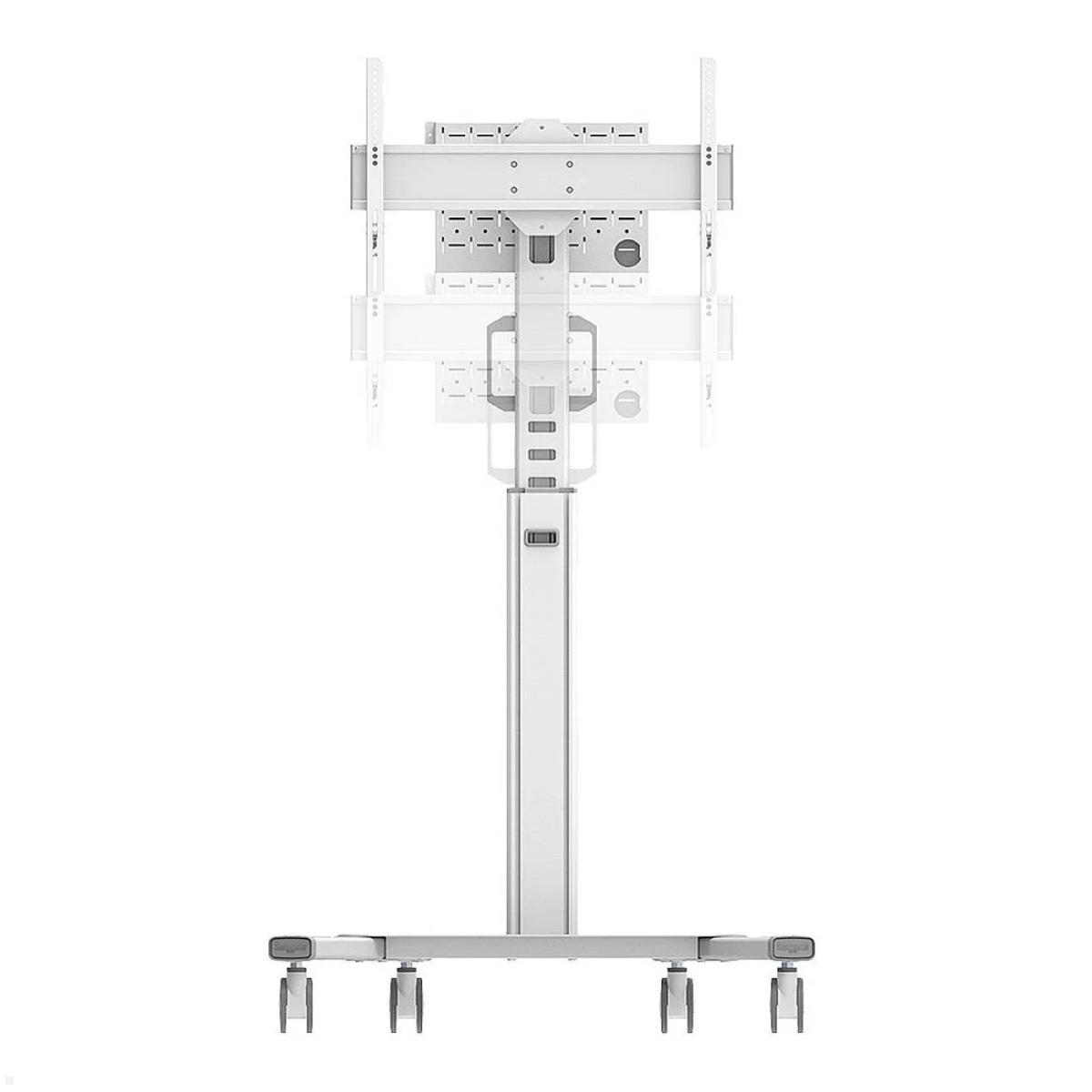 Neomounts FL50S-825WH1 mobiler TV Bodenständer 37 - 75 Zoll, weiß mit Ablagebox