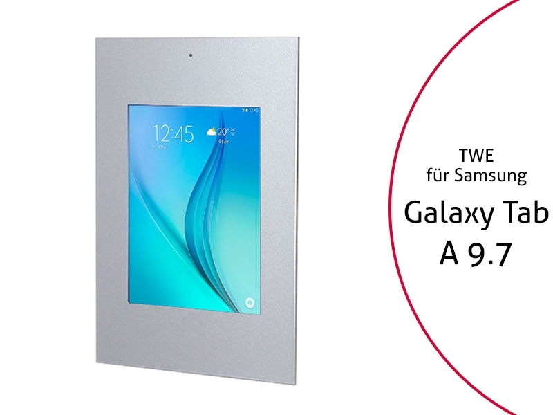 TabLines TWE012S Tablet Wandeinbau für Samsung Tab A 9.7 - DS, silber