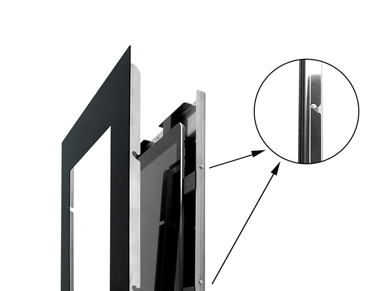 TabLines TWE083B Tablet Wandeinbau für Samsung Tab S6, schwarz einfache Montage