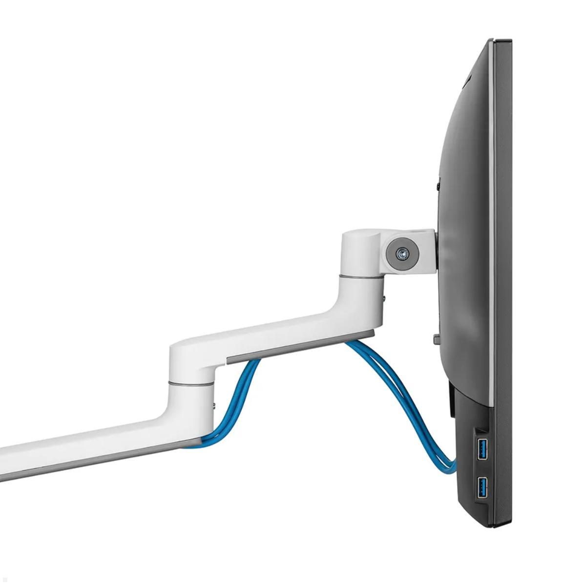 Neomounts DS60-425WH2 Monitorhalter für 2 Monitore nebeneinander bis 27 Zoll, Kabelmanagement