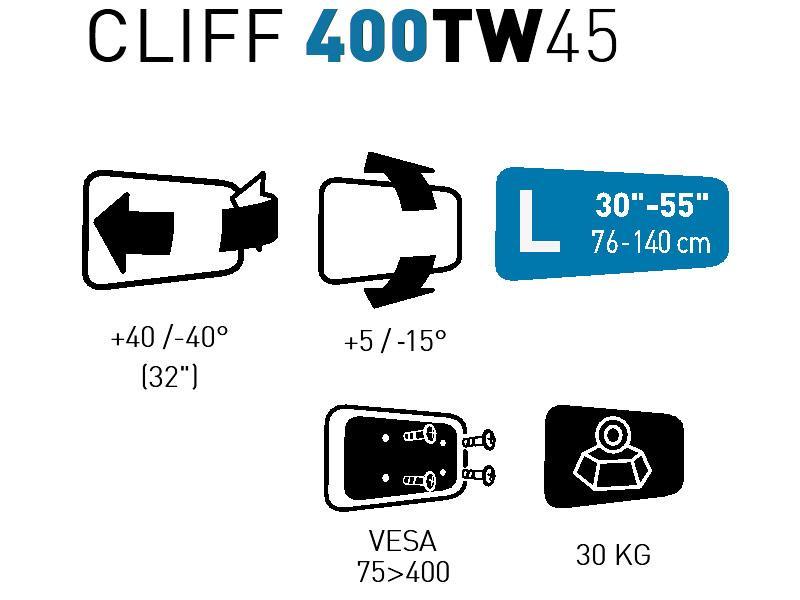 Erard CLIFF 400TW45 Monitor Halterung Features