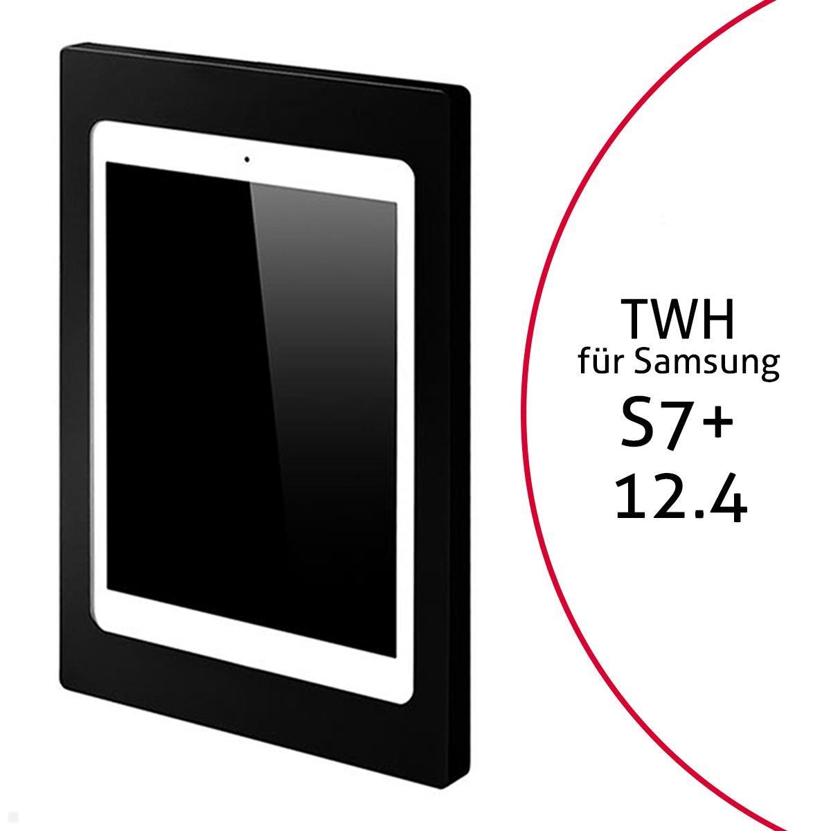 TabLines TWH038B Tablet Wandhalterung für Samsung Tab S7+ 12.4, schwarz