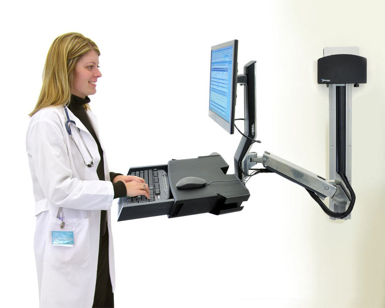 Ergotron StyleView Sit-Stand Combo Ablageflächen-System (45-272-026), Anwendung