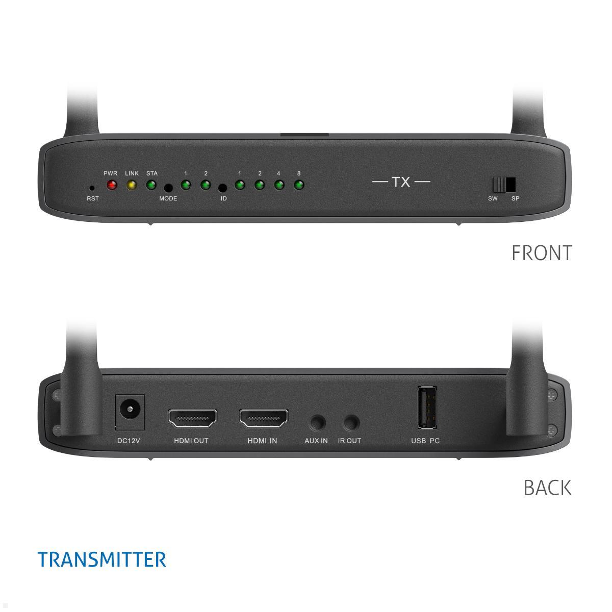 PureLink CSW320 Drahtlose HDMI Übertragung bis 150 m, Full HD 1080p Anschlüsse