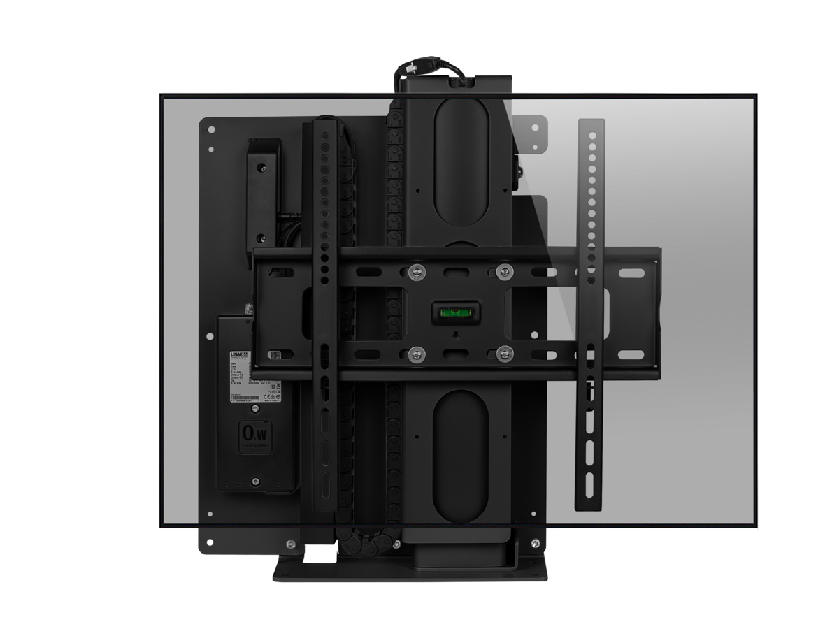 MonLines MLS675B myTVLift Standfuß elektrisch, 675mm, schwarz mit Display