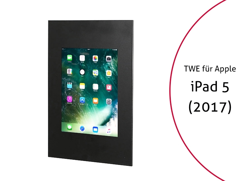 TabLines TWE034B Tablet Wandeinbau für Apple iPad 5 (2017), schwarz