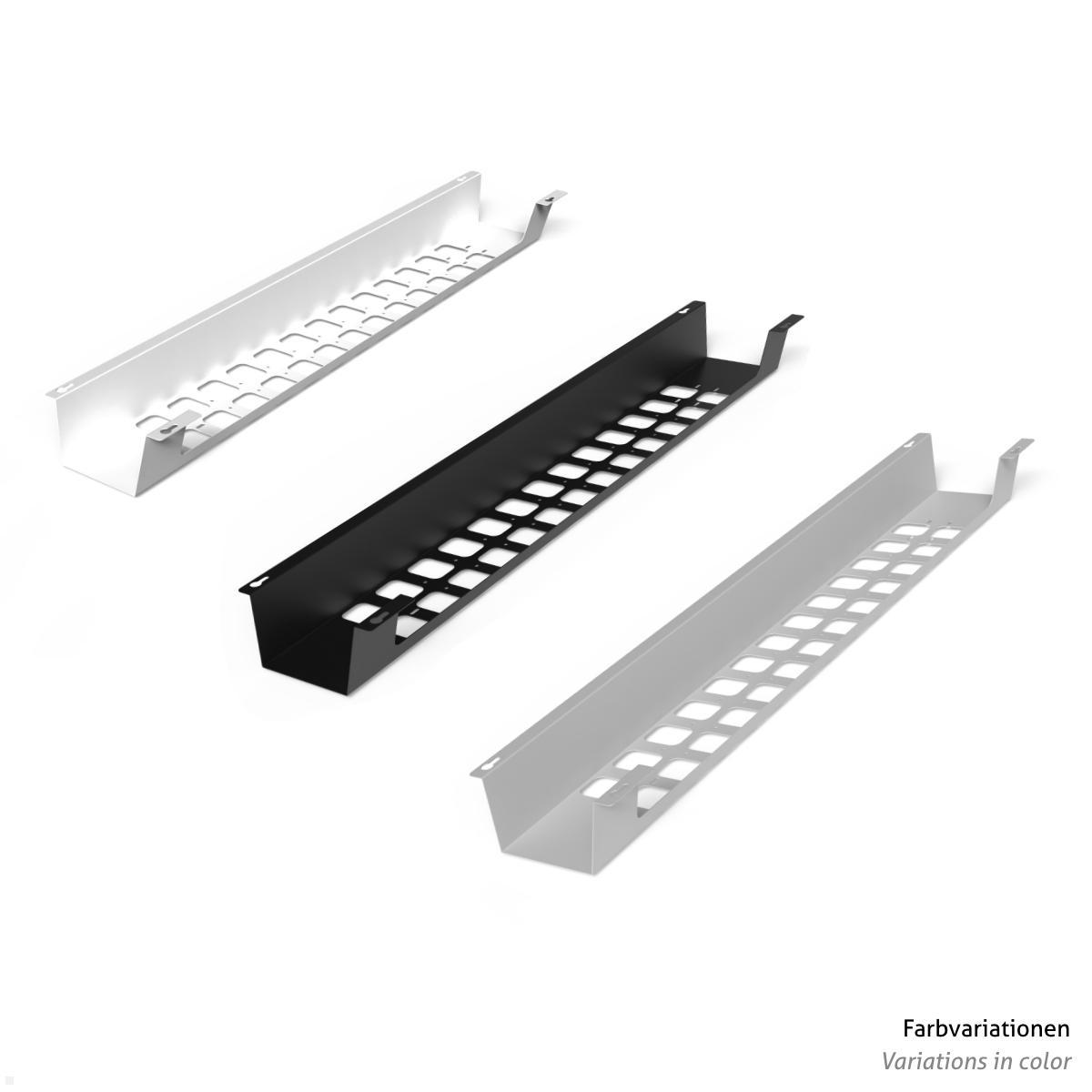 TecLines TKW003S Schreibtisch Kabelwanne horizontal 1000 mm, silber Variationen Farbe