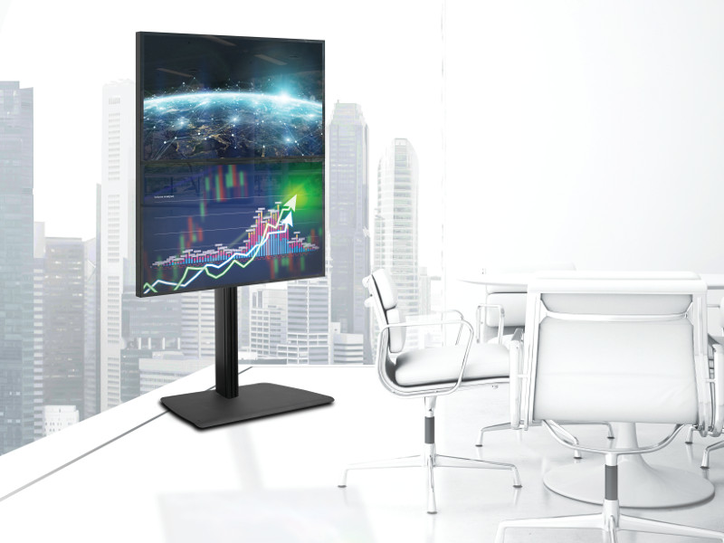 B-Tech BTF841/BB System X Dual Display Ständer 32"-65" schwarz