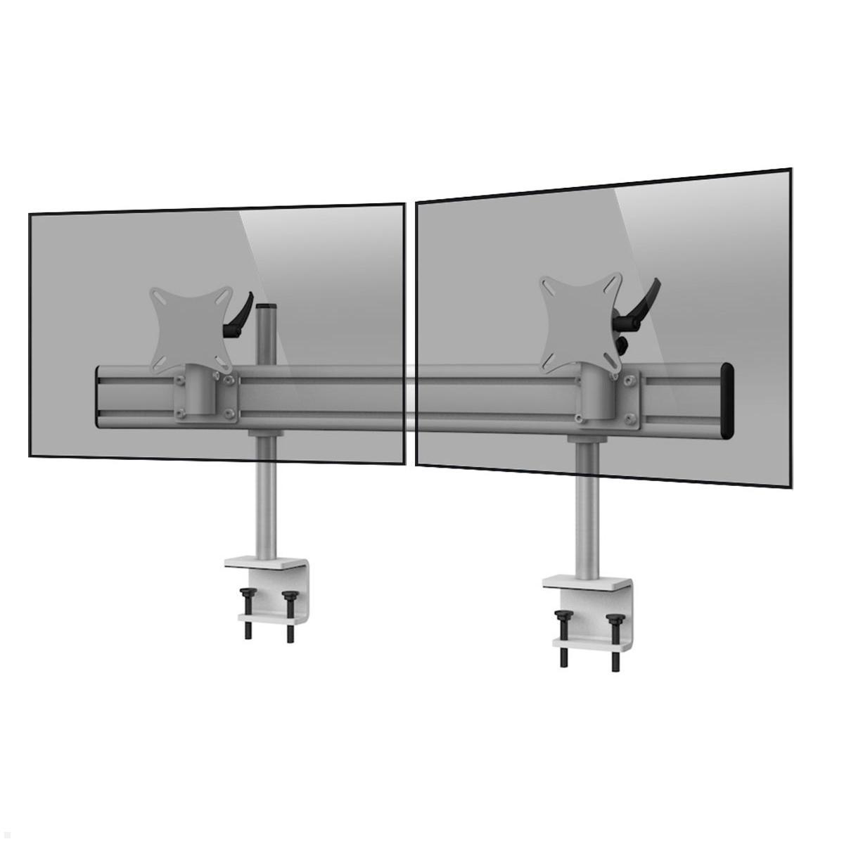 MonLines MTH244G Para 2-fach Monitorhalterung Tischklemme bis 32 Zoll, grau