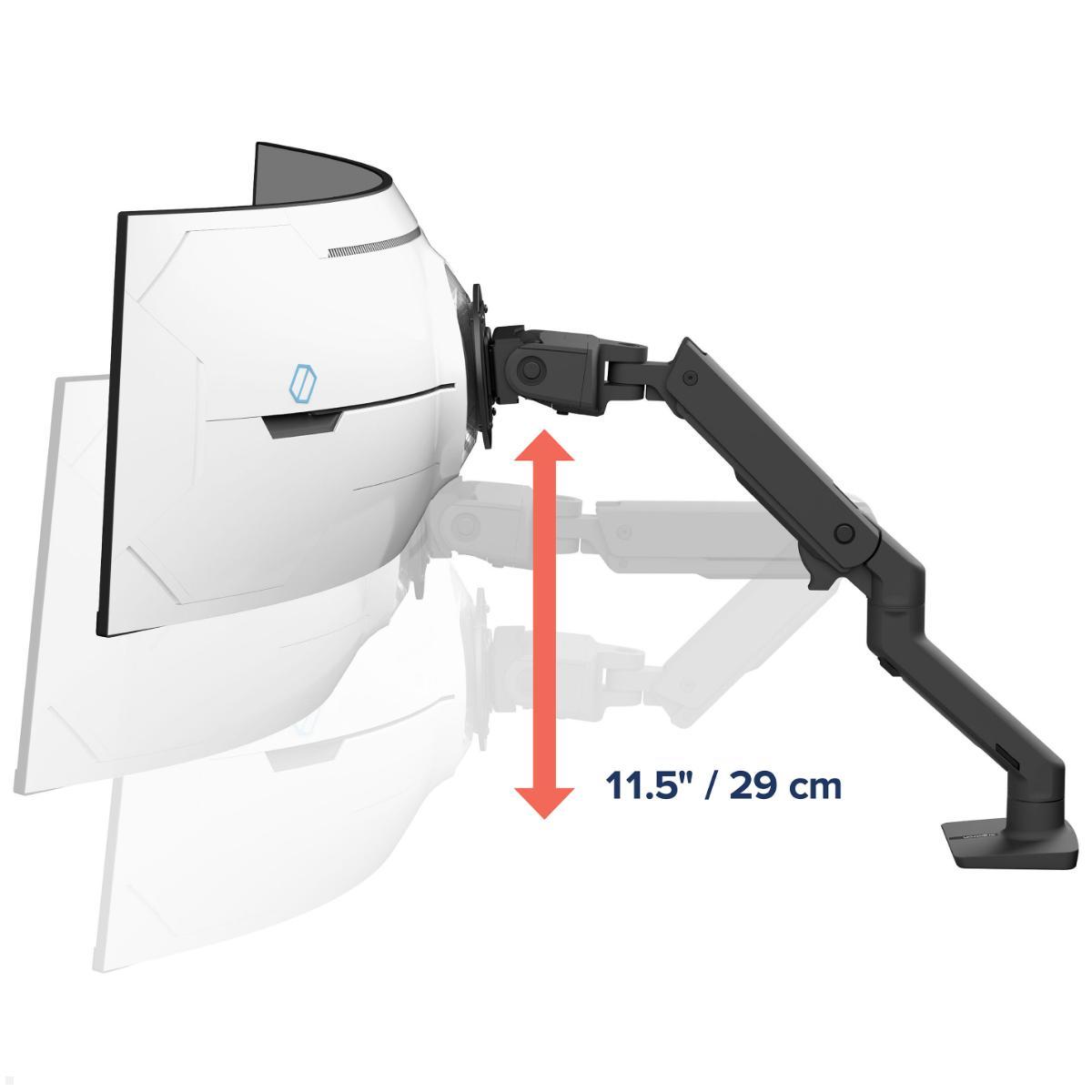 Ergotron HX Monitor Tischhalter mit VHD Gelenk bis 57 Zoll, schwarz (45-693-224), höhenverstellbar