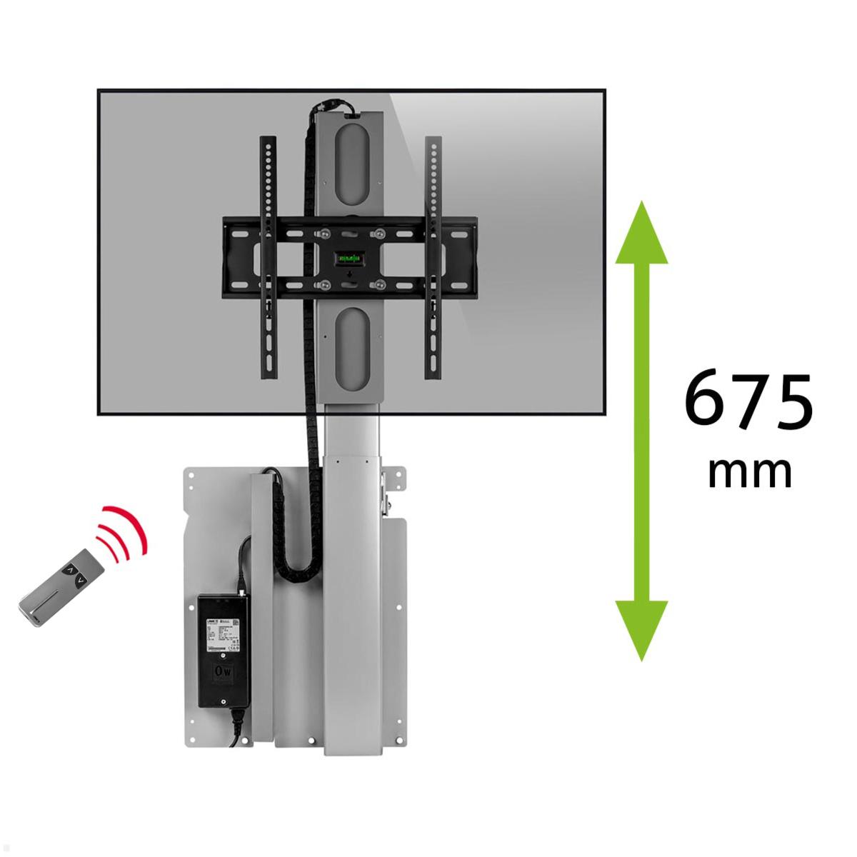 MonLines MLW675S TV Lift Wandhalterung elektrisch, 675mm, silber