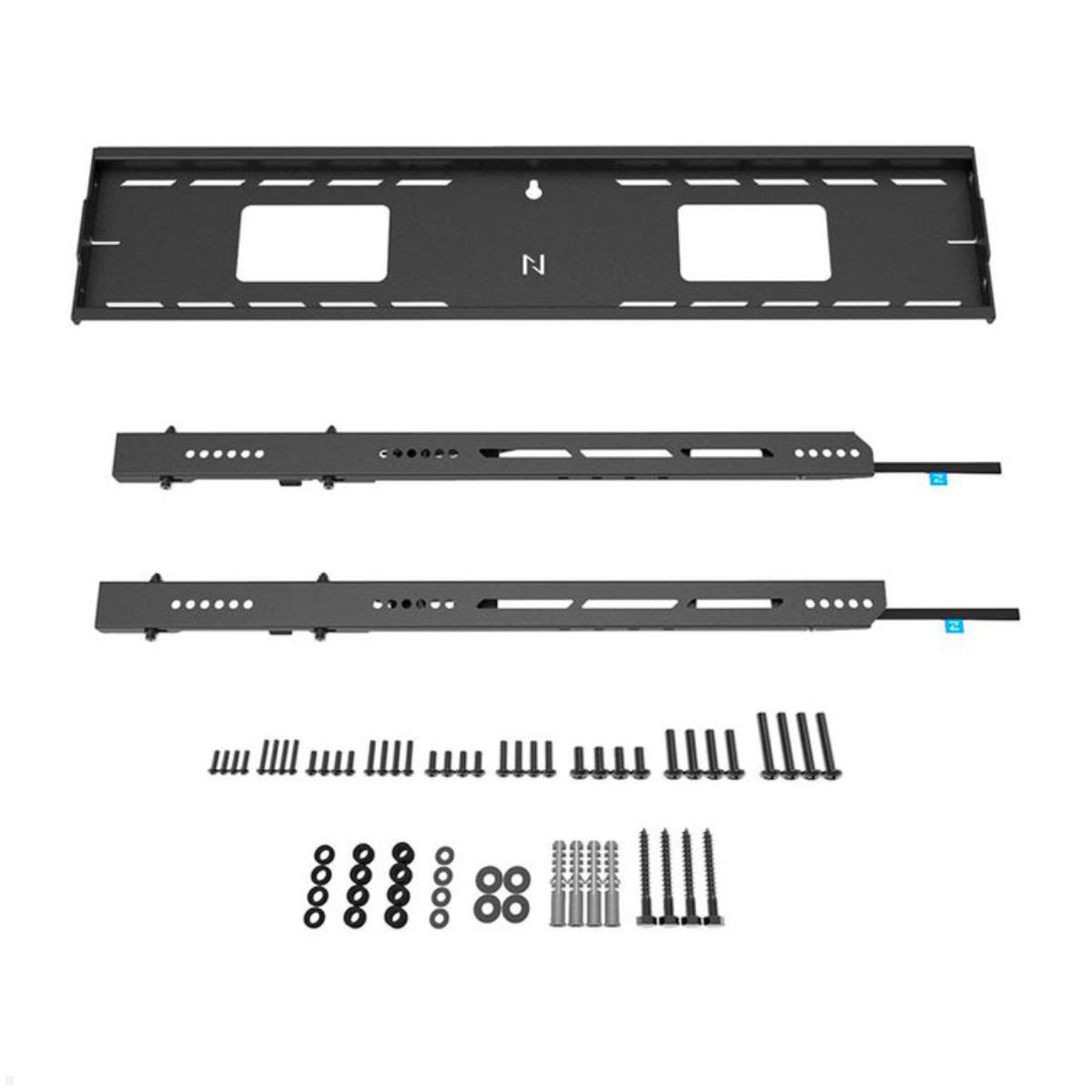 Neomounts Level WL30-750BL18 flacher Schwerlast TV Wandhalter 43 - 98 Zoll, 125 kg, schwarz Lieferumfang