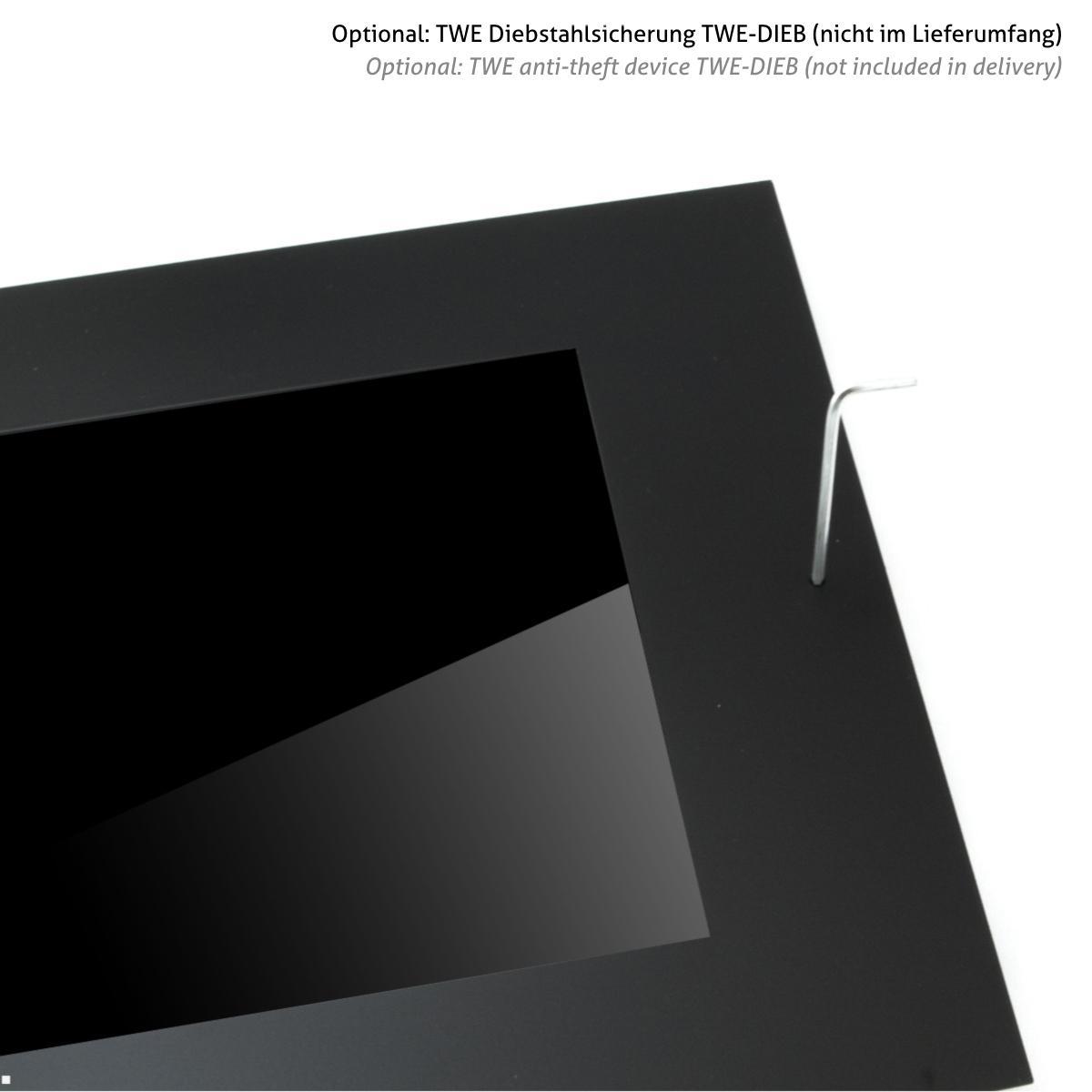 TabLines TWE113B Tablet Wandeinbau für Samsung Tab A9 8.7, schwarz, Diebstahlschutz