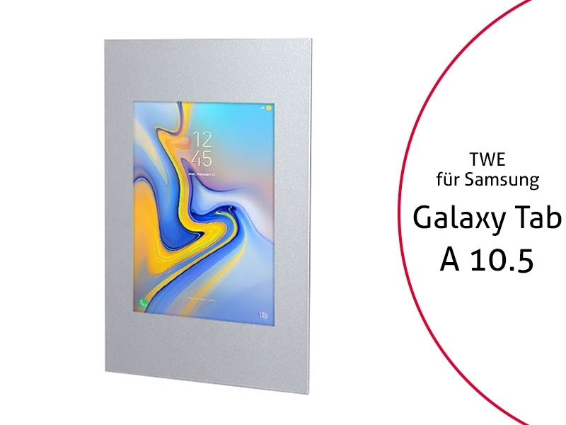 TabLines TWE067S Tablet Wandeinbau für Samsung Tab A 10.5, silber