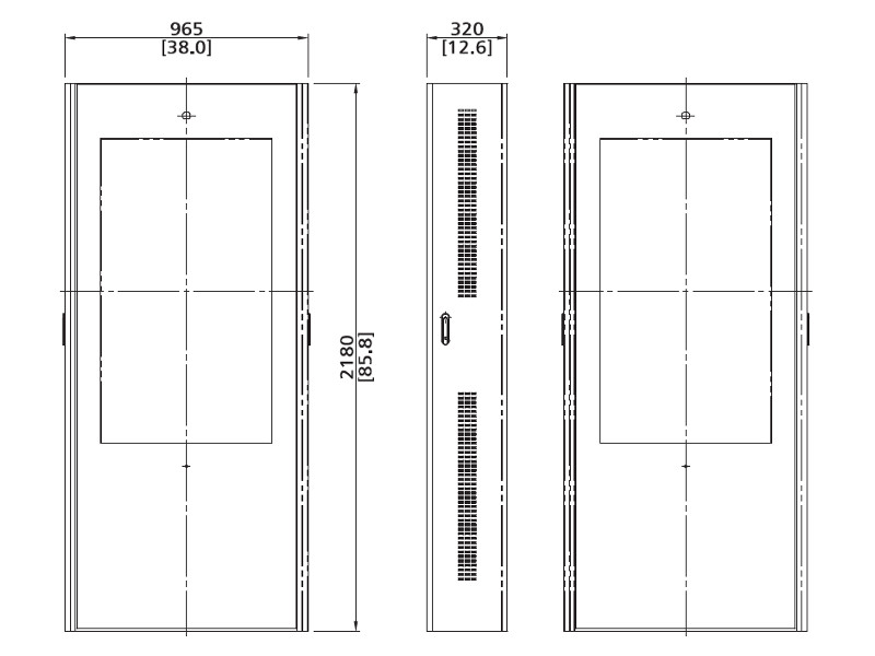 Hyundai H557SDV Outdoor Display Stele Double 55" FullHD Maße