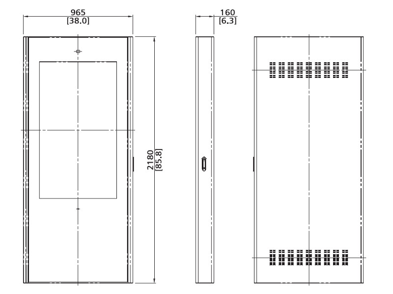 Hyundai H557SSV Outdoor Display Stele Single 55" FullHD Maße