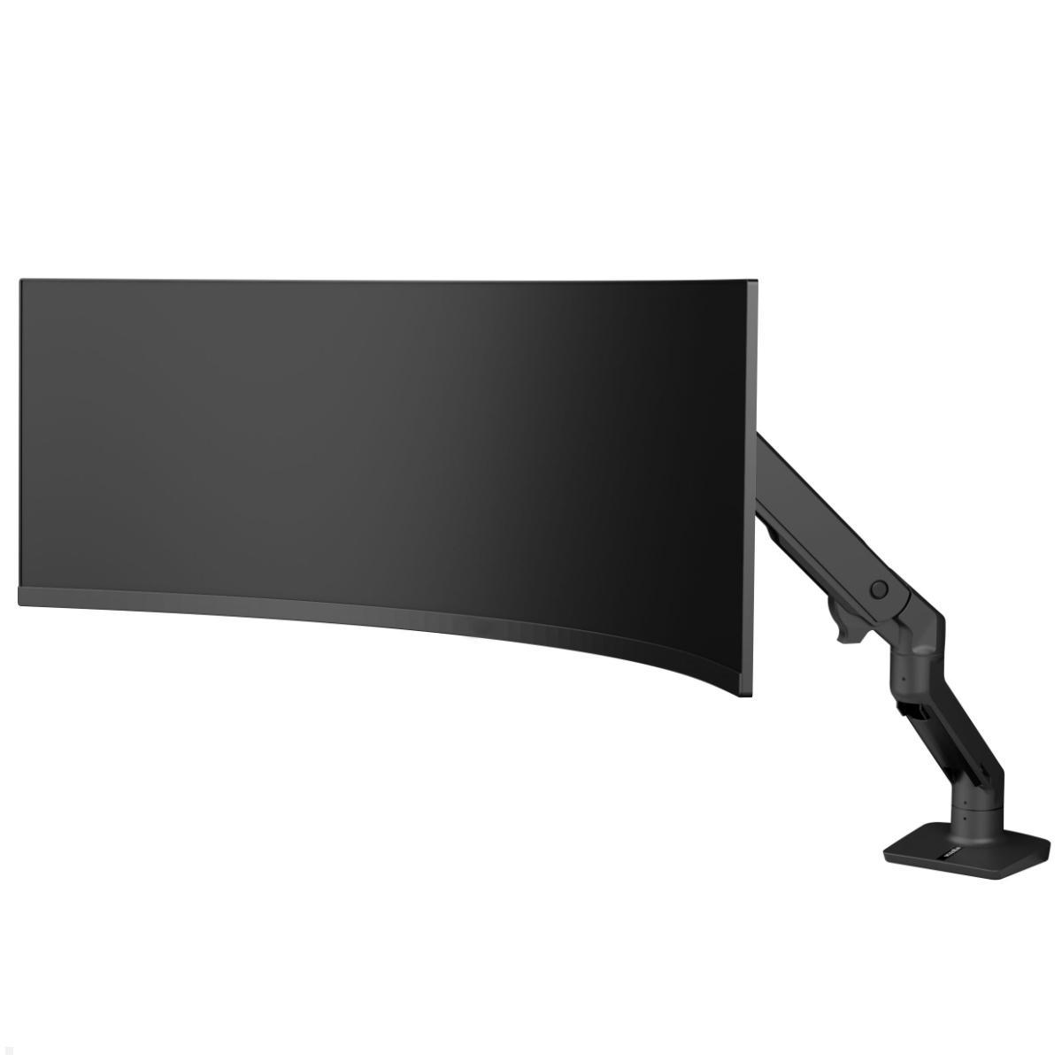 Ergotron HX Monitor Tischhalter mit VHD Gelenk bis 57 Zoll, schwarz (45-693-224), Curved Screen