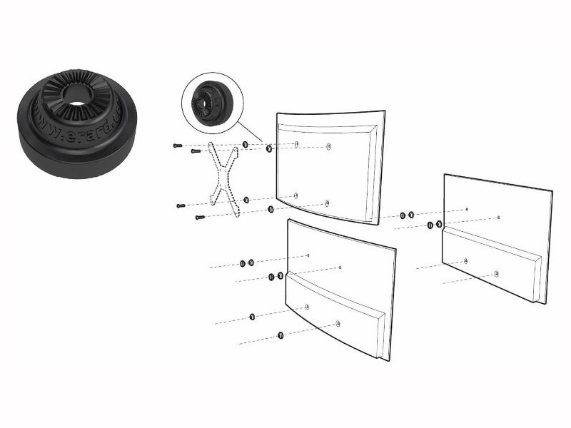 Erard Zubehör Montage-Kit für Curved Fernseher Anwendungsbeispie