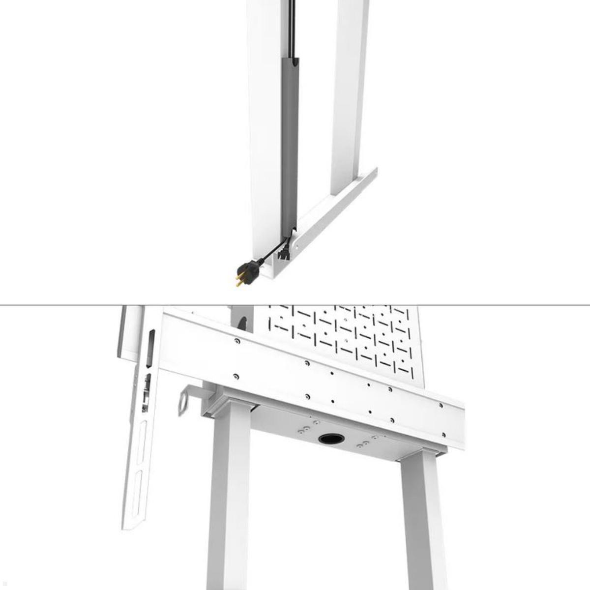 Neomounts WL55-875WH1 elektrischer TV Boden Wandhalter bis 100 Zoll, weiß stabil