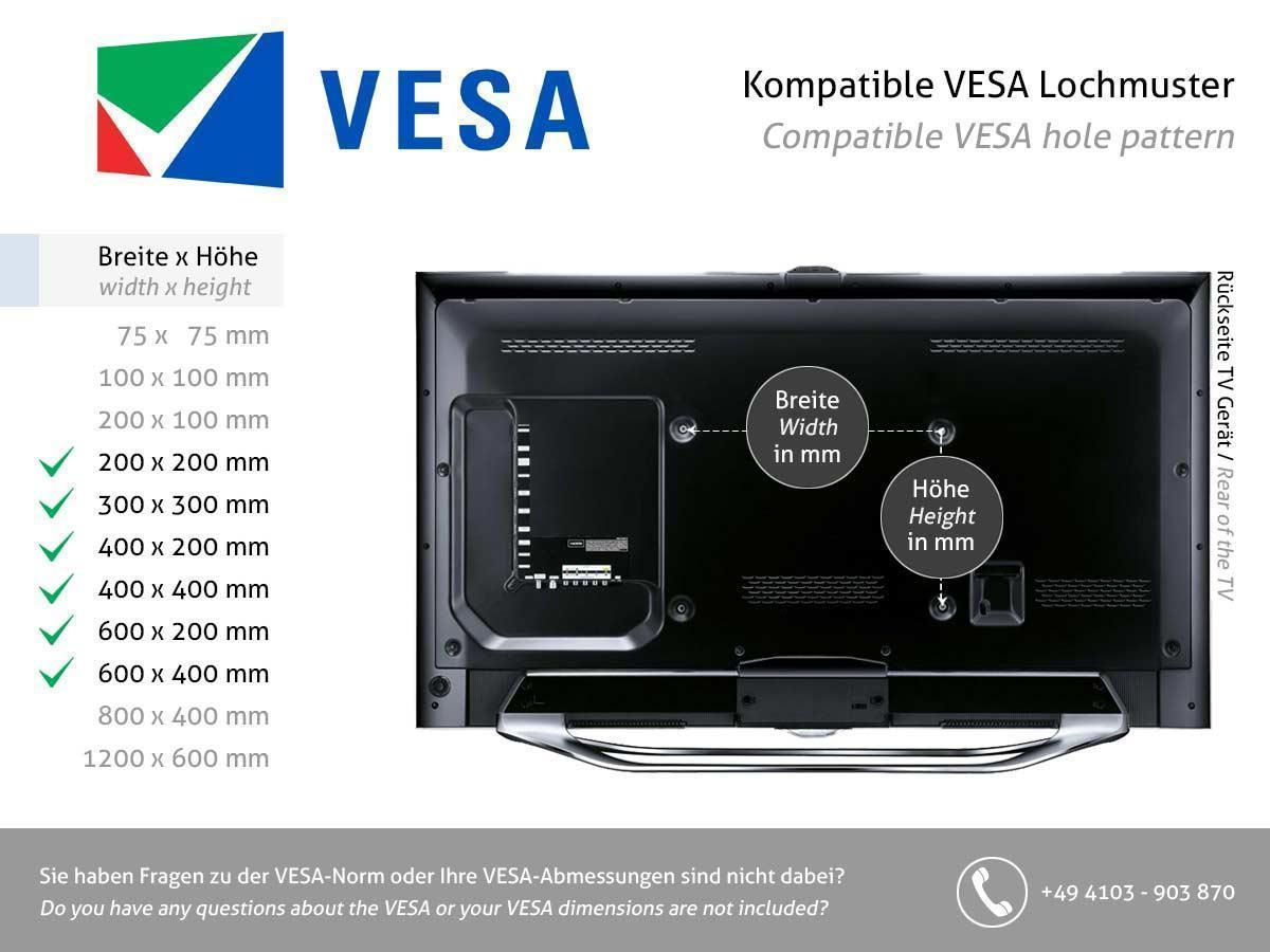 MonLines MWH011B drehbare TV Wandhalterung mit Pivot 37-80 Zoll, schwarz VESA Standard