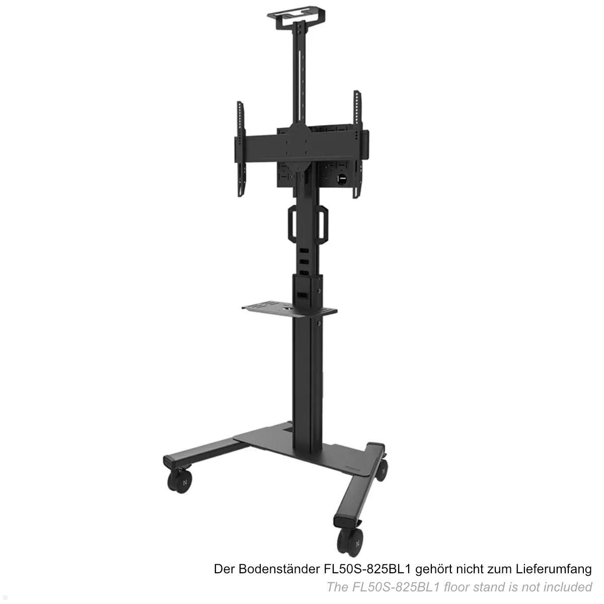 Neomounts Zubehör AV1-825BL Videobar & Multimedia-Kit für FL50S-825BL1, Ansicht am Bodenständer