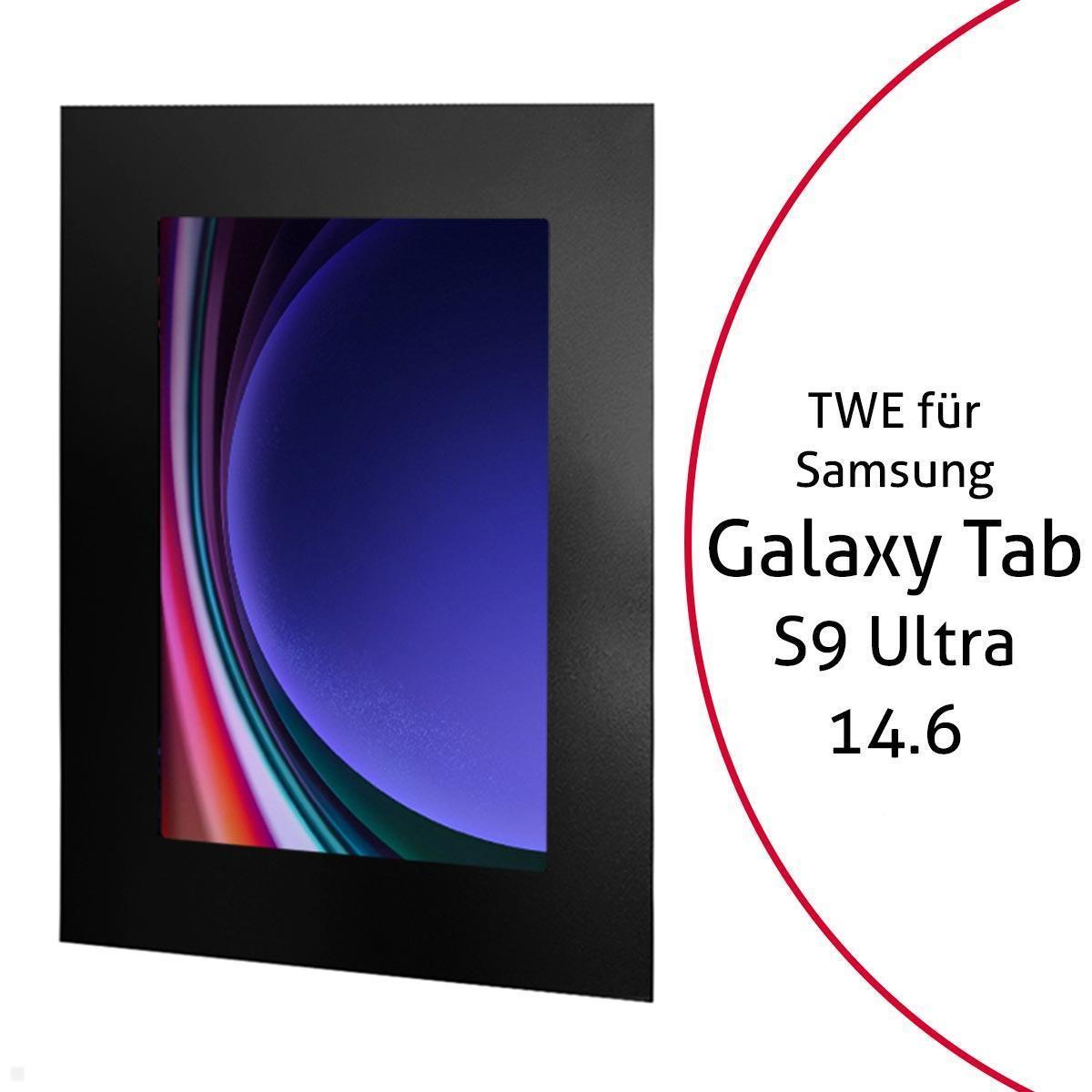 TabLines TWE112B Tablet Wandeinbau für Samsung Tab S9 Ultra 14.6, schwarz