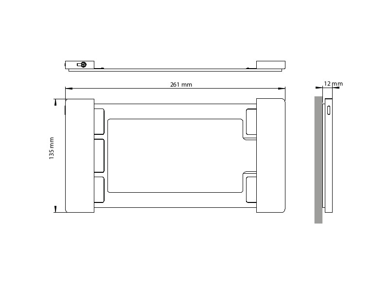 smart things sDock Fix iPad Mini 4 Maße front