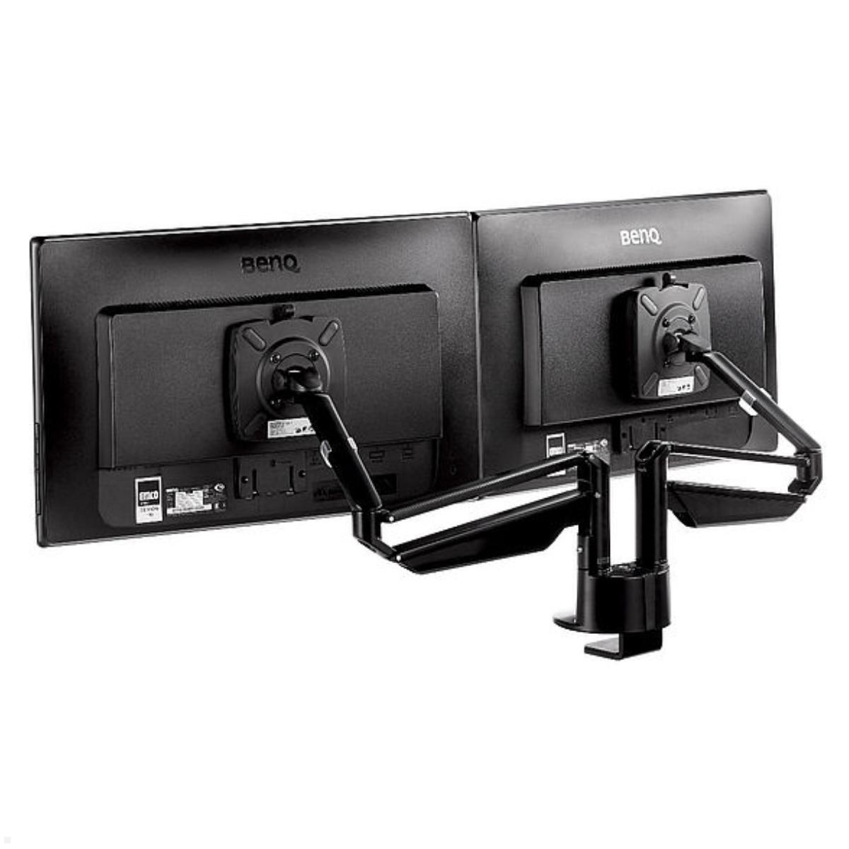 Novus Clu Duo XL C Monitorhalterung für 2 Monitore (990+4018+001), schwarz, schwenkbar