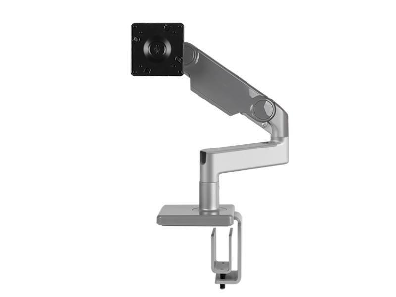 Humanscale M8.1 Monitorhalter USM Tische gerade, silber Vorderansicht