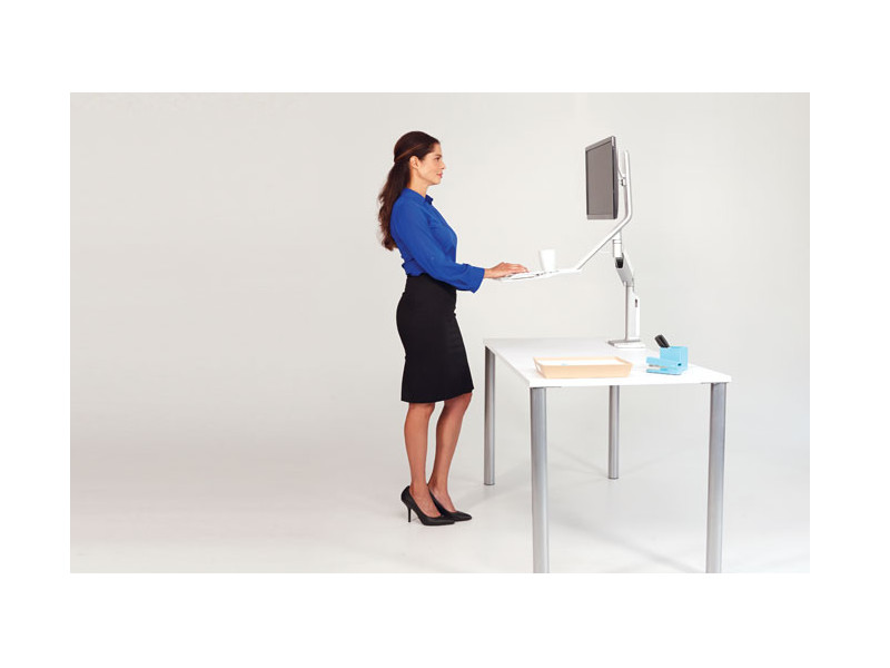 Humanscale QuickStans Lite QSLSLC Steh-Sitz-Halterung Steharbeitsplatz