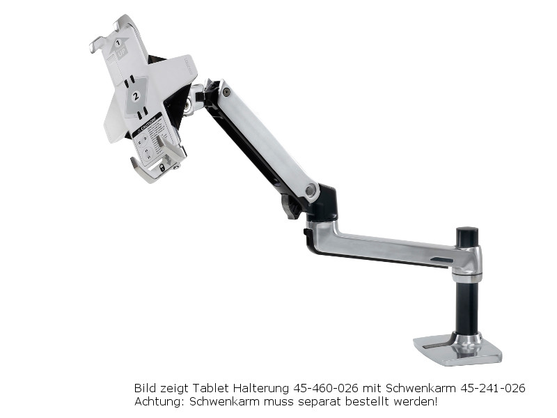 Ergotron 45-460-026 verschließbare Tablethalterung mit Schwenkarm