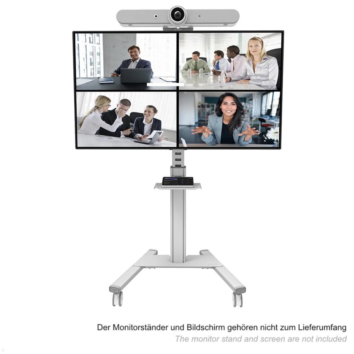 Neomounts AFLS-825WH1 Zubehör Videobar & Multimedia-Kit mit Logitech Rally Bar Adapter, Anwendungsbeispiel