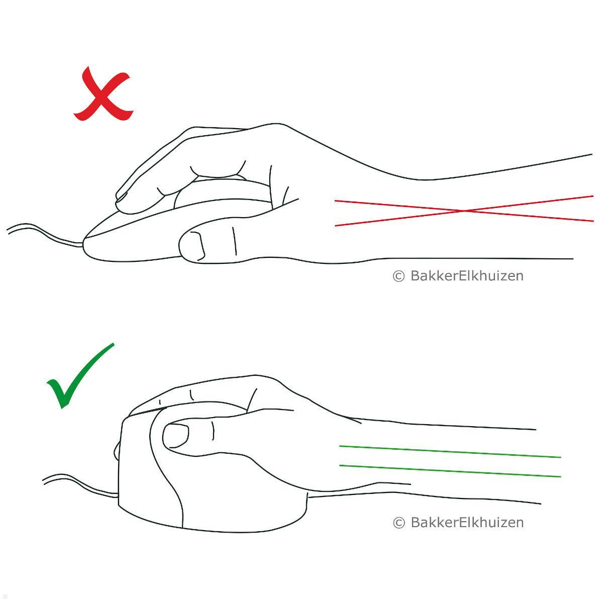 BakkerElkhuizen ergonomische Maus Evoluent Rechtshänder (BNEEVSR) Ergonomie