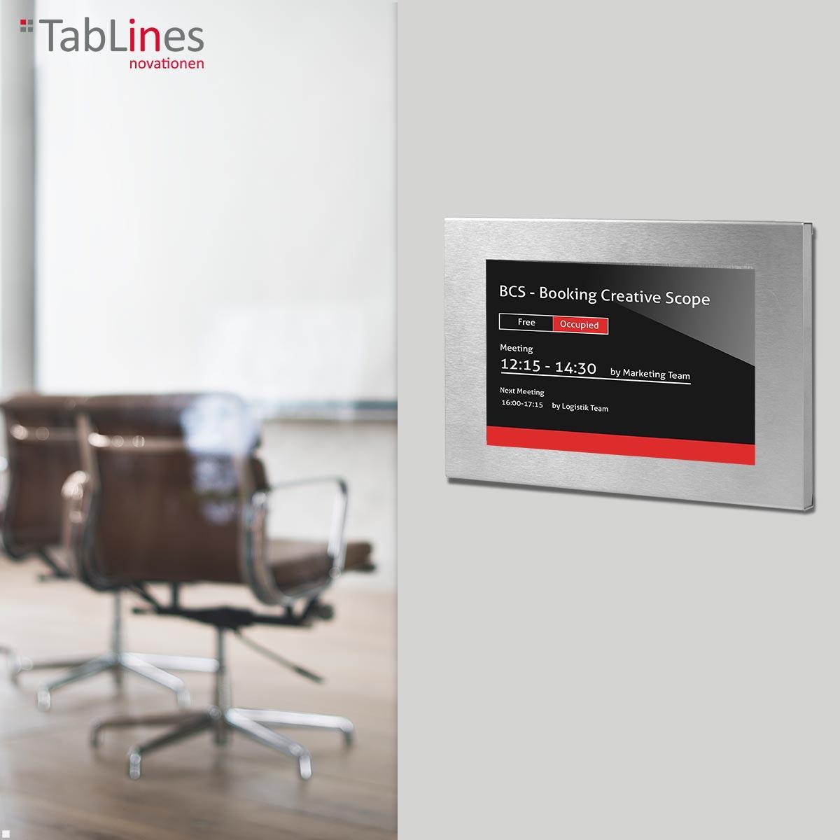 TabLines TSG102E Tablet Schutzgehäuse für Apple iPad Pro 11.0 (M4), Edelstahl als room Manager