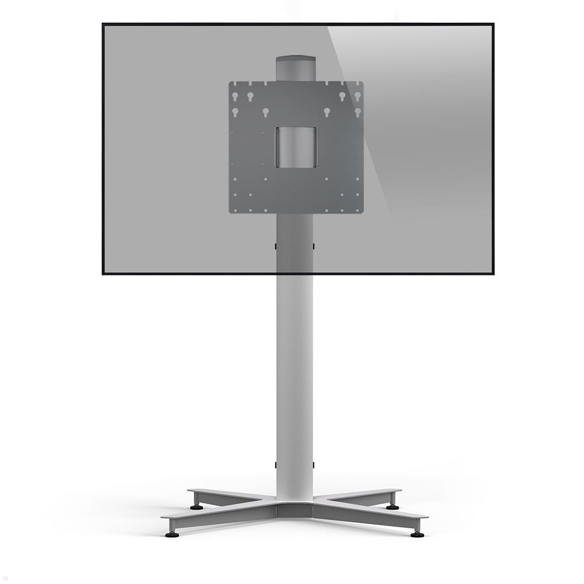 SMS Icon FH T 1450 C Monitorständer mit VESA Adapter bis 400x400 mm, silber Heavy Duty