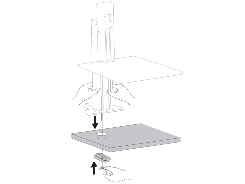 Ergotron WorkFit-SR anschrauben (98-038)