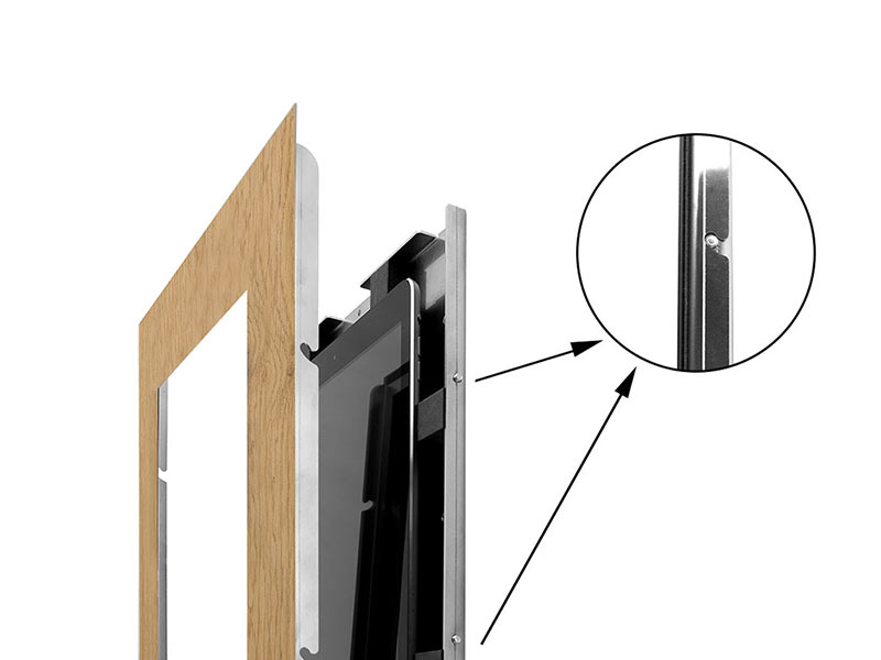 TabLines TWE083O Tablet Wandeinbau für Samsung Tab S6, Eiche einfache Montage