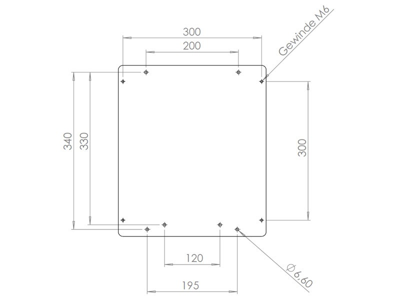 MonLines V012 LG VESA Adapter - Zubehör Zeichnung