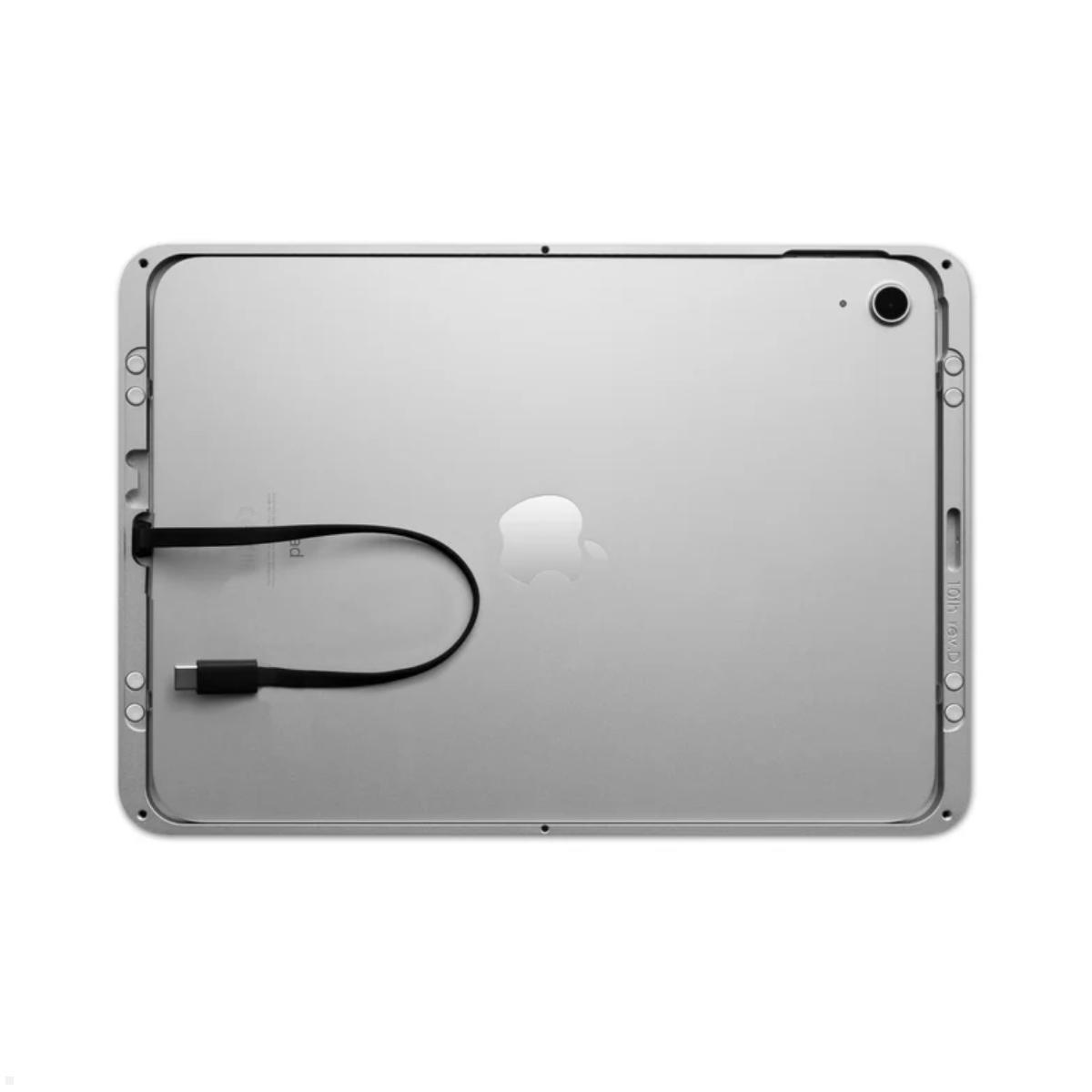 Displine Dame Wall 2.0 Wandhalter Apple iPad Air 4/5 (10.9) und Pro 11, silber eloxiert Kabelführung